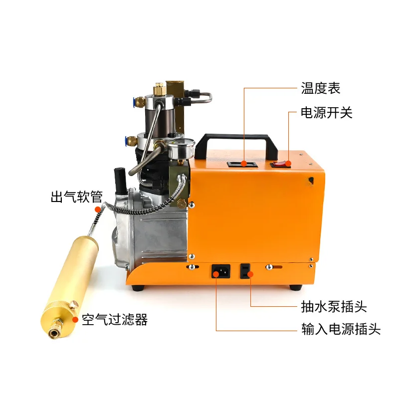 Submersible cylinder air pump high pressure insert electric pump 40Mpa air compression air compressor 200v vehicle