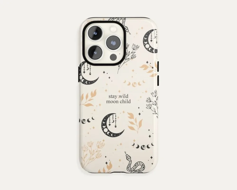 Stay Wild Moon Child Phone Case For IPHONE 16 15PRO MAX 14 13 12 11 Acrylic TPU Two in one magnetic Phone Cases