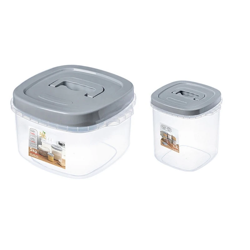Contenedor granos estilo Simple, lata almacenamiento alimentos para cocina transparente, suministro para dormitorio