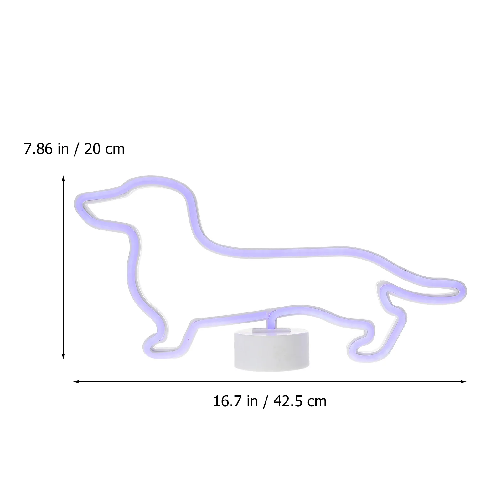 

Dog Neon Lamp Puppy Signs USB Bedroom Lights Decor Lightweight Compact Plastic Safe Durable Warm Festive White Detailed