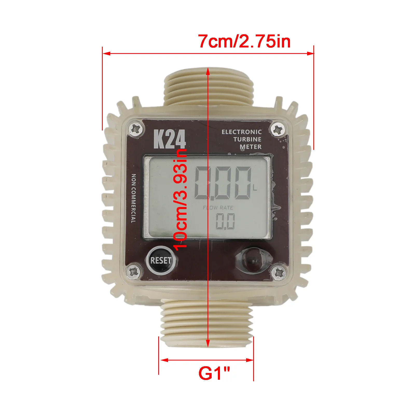 Areyourshop K24 Turbine Digital Diesel Oil Fuel Flow Meter Tester for Chemicals Liquid  Kerosene Gasoline