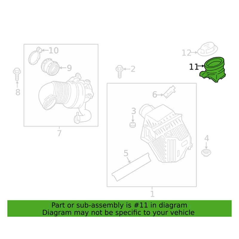 

Car Air Filter Housing Flow Guide Tube Air Duct LR115769 For Land Rover Range Rover Evoque Discovery Sport 2020-2023