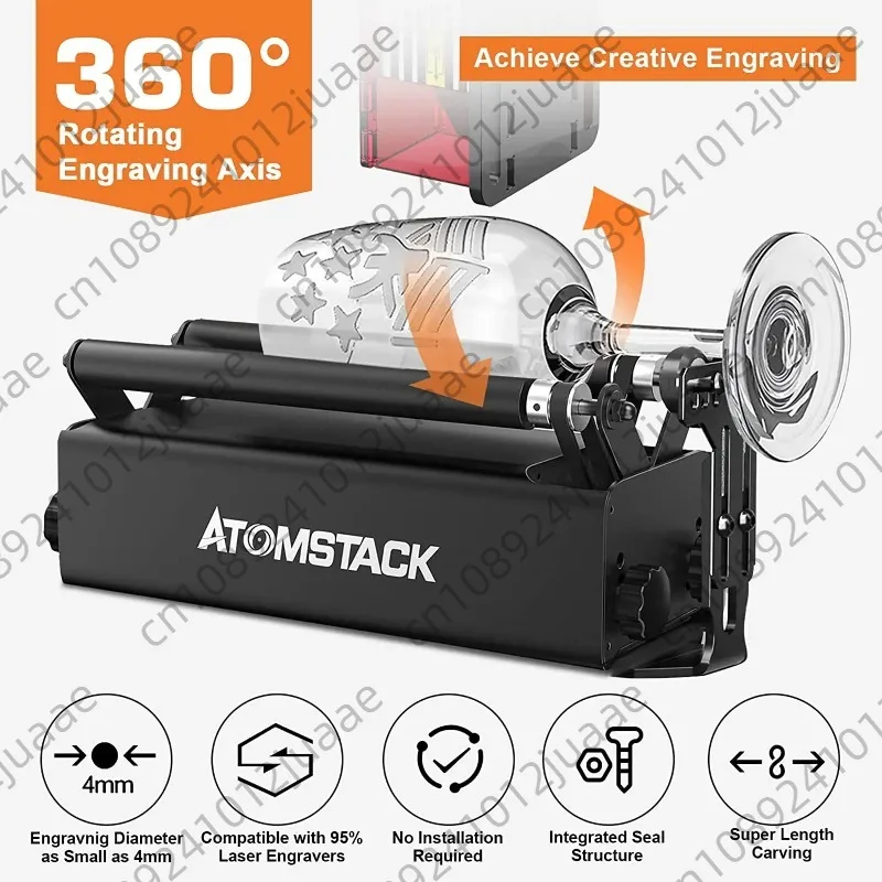 R3 PRO Rotary Engraver Y-axis Roller Engraving Module for Cylindrical Objects Wine Glass Tumbler Cans Box Round Pen