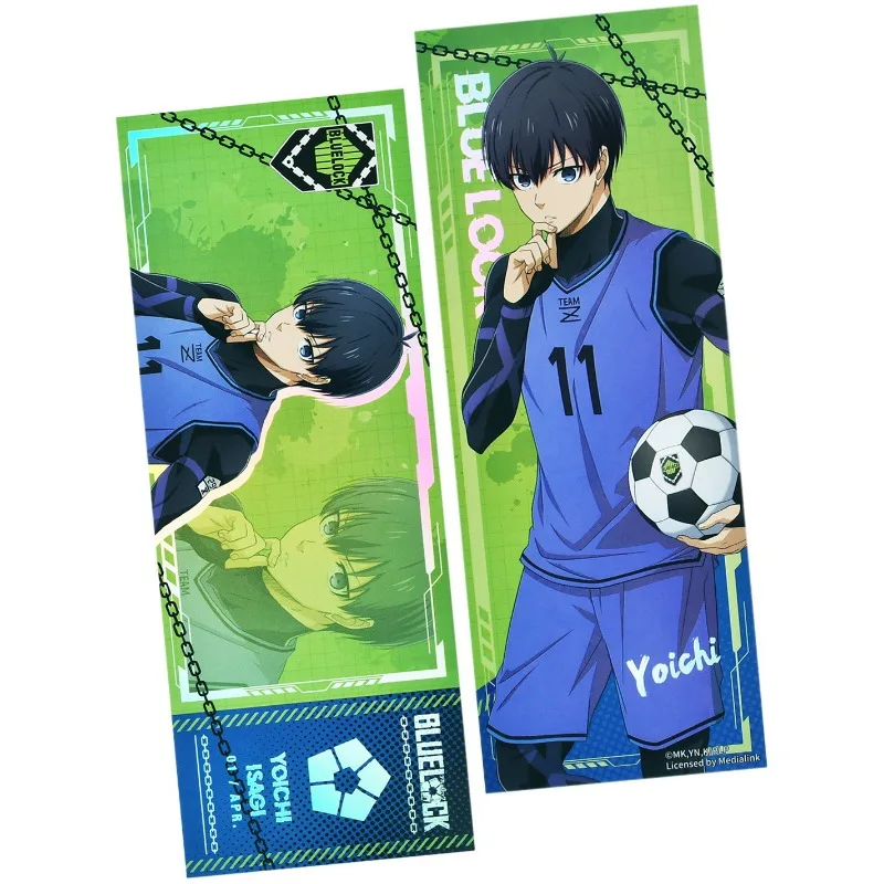 Isagi Yoichi Itoshi Sae Bookmarks Anime Kunigami Rensuke Laser Ticket Bookmark Fashion Charms Print Book Page Marker Supplies