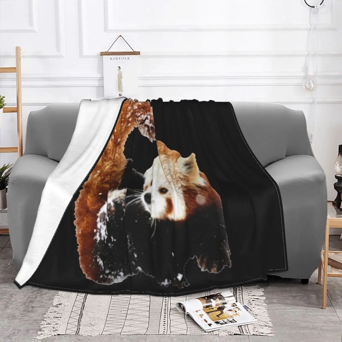 Red Panda White Animal Top Design Gift Mens Womens Kids Baby Sizes Anime Summer Style Trend Fashion Throw Blanket