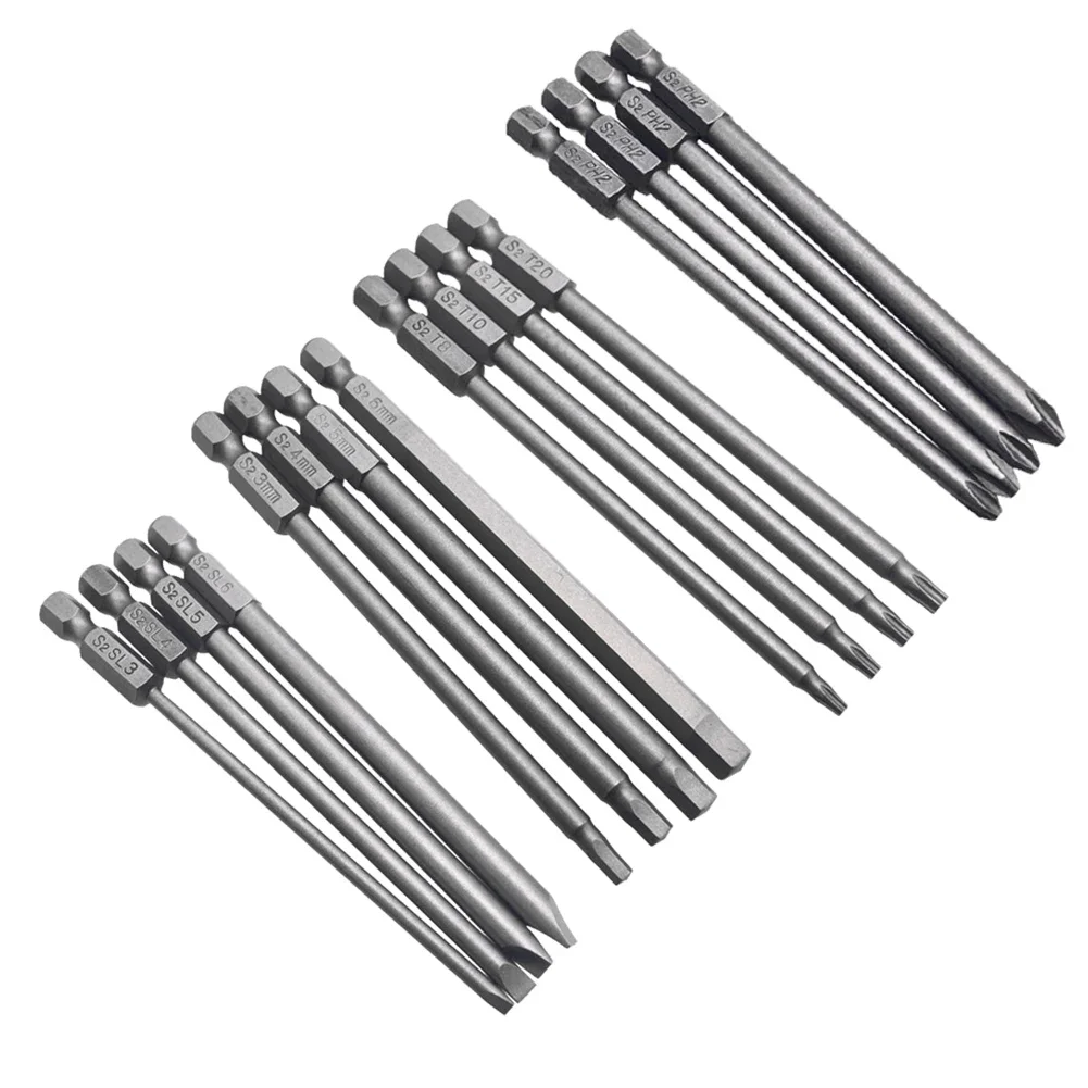 Alloy Steel Screwdriver Bits 1/4 Hex Shank Bits Alloy Steel Cordless Drills Electric Screwdrivers Exquisite Workmanship