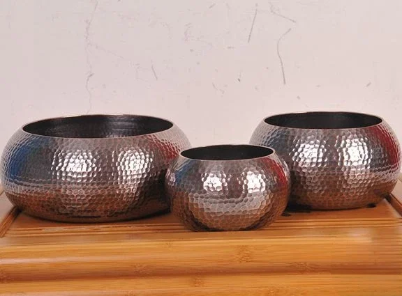 

Handmade purple copper antique tea washing pure purple copper Jianshui tea bowl tea washing purple copper thickened water bowl w
