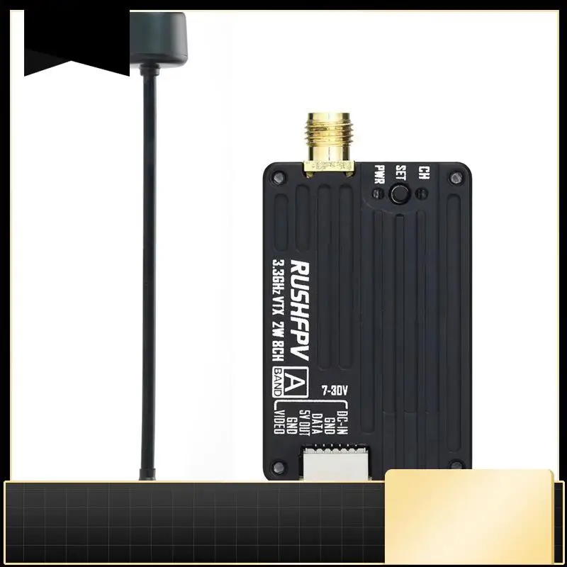 N33R-RUSHFPV 3.3Ghz 2 Watt VTX FPV Video Transmitter DVR With Antenna For Long Range RC Drones