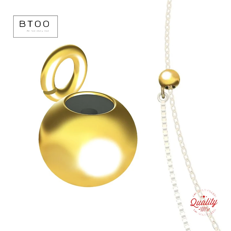 

Силиконовый шарик-слайдер из 14-каратного золота 3–4 мм с кольцом, золотые бусины для изготовления ювелирных изделий, аксессуары для рукоделия, золотые ювелирные изделия