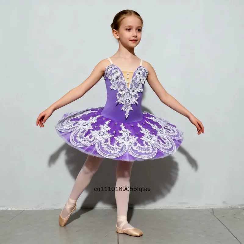 女の子子供バレエダンスドレスふわふわチュチュスカートバレリーナ衣装幼児女の子バレエレオタードダンスウェアステージパフォーマンス用