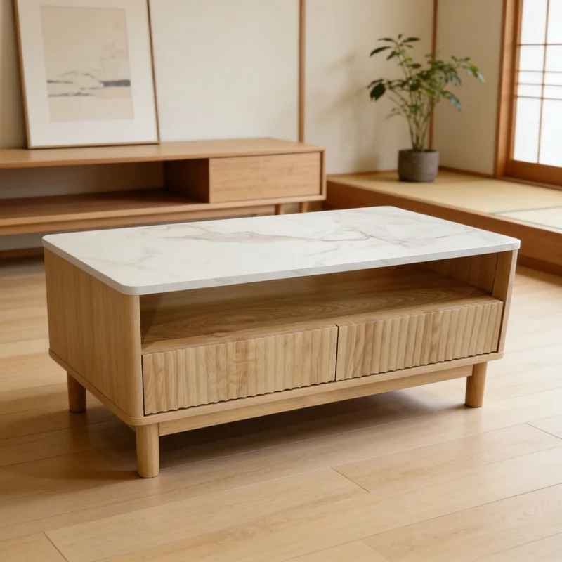 

#Modern Simple Coffee Table For Home Living Room, Minimalist Style Sofa Side Center Table