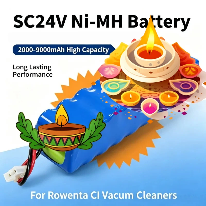 24V SC 2000‑9000mAh Rechargeable Lithium Battery Pack Compatible RH8771WS RH8770 RH8779 RH877901 rh87501