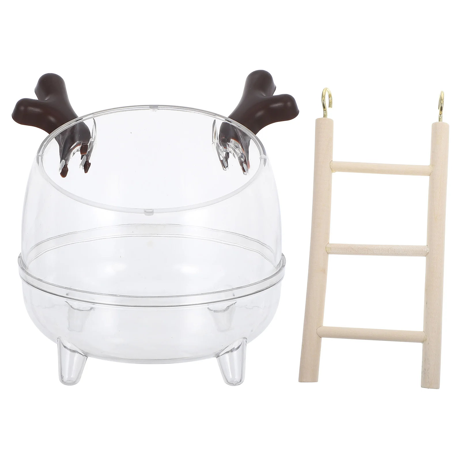 

Hamster Bathroom Toilet Dual Function Bearded Dragon Tub Pet Activity Center Wooden Accessories Sand Sift Gerbil Toys