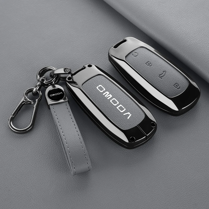 Zinc alloy protective case for car remote control keys, suitable for Chery Omoda C7 7 SHS PHEV 2025 2026 car keychain accessorie