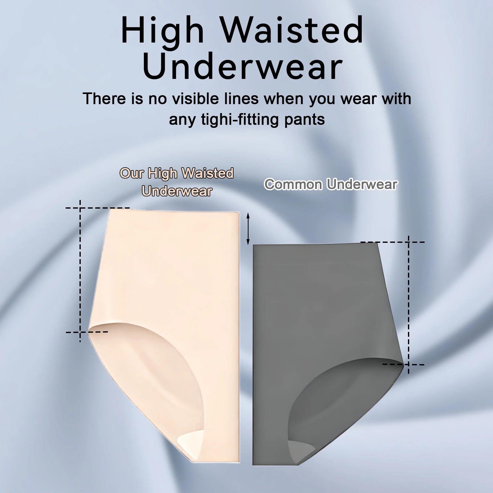 7PCS/Set Women High Waist Seamless Underwear Breathable Comfort Briefs S-2XL image 3