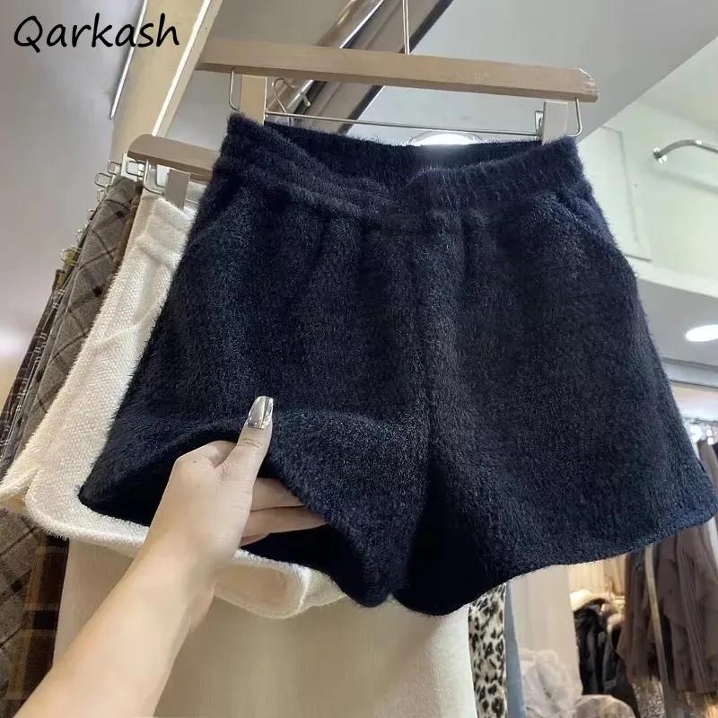 Fluffy Shorts Women All-match Gentle Sexy Spicy Girl Summer Casual Slouchy Y2k Cleanfit Trousers Korean Fashion Aesthetic Ins