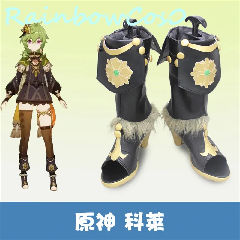 

Genshin Impact Collei Cosplay Shoes Boots Game Anime Carnival Halloween Rainbowcos0 W2649