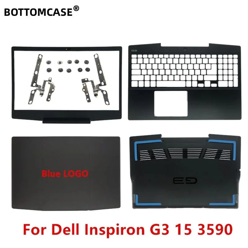 BOTTOMCASE Blue New For Dell G Series G3 15 3590 LCD Back Cover  / Front Bezel / Upper Case Palmrest / Bottom Base Lower  Hinges