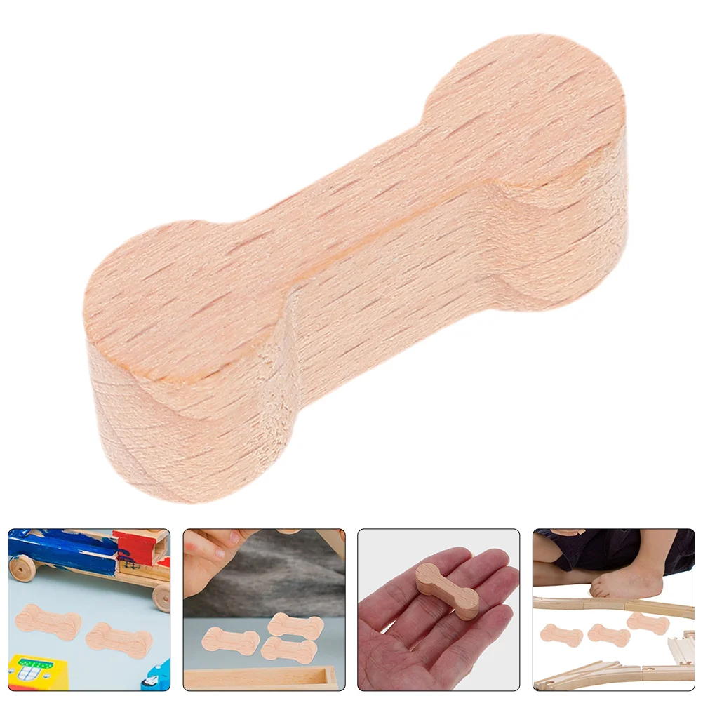 

5 Pcs Wooden Train Track Toy Connector Pretend Buckle DIY for Games Kids Model Child Railway Buckles