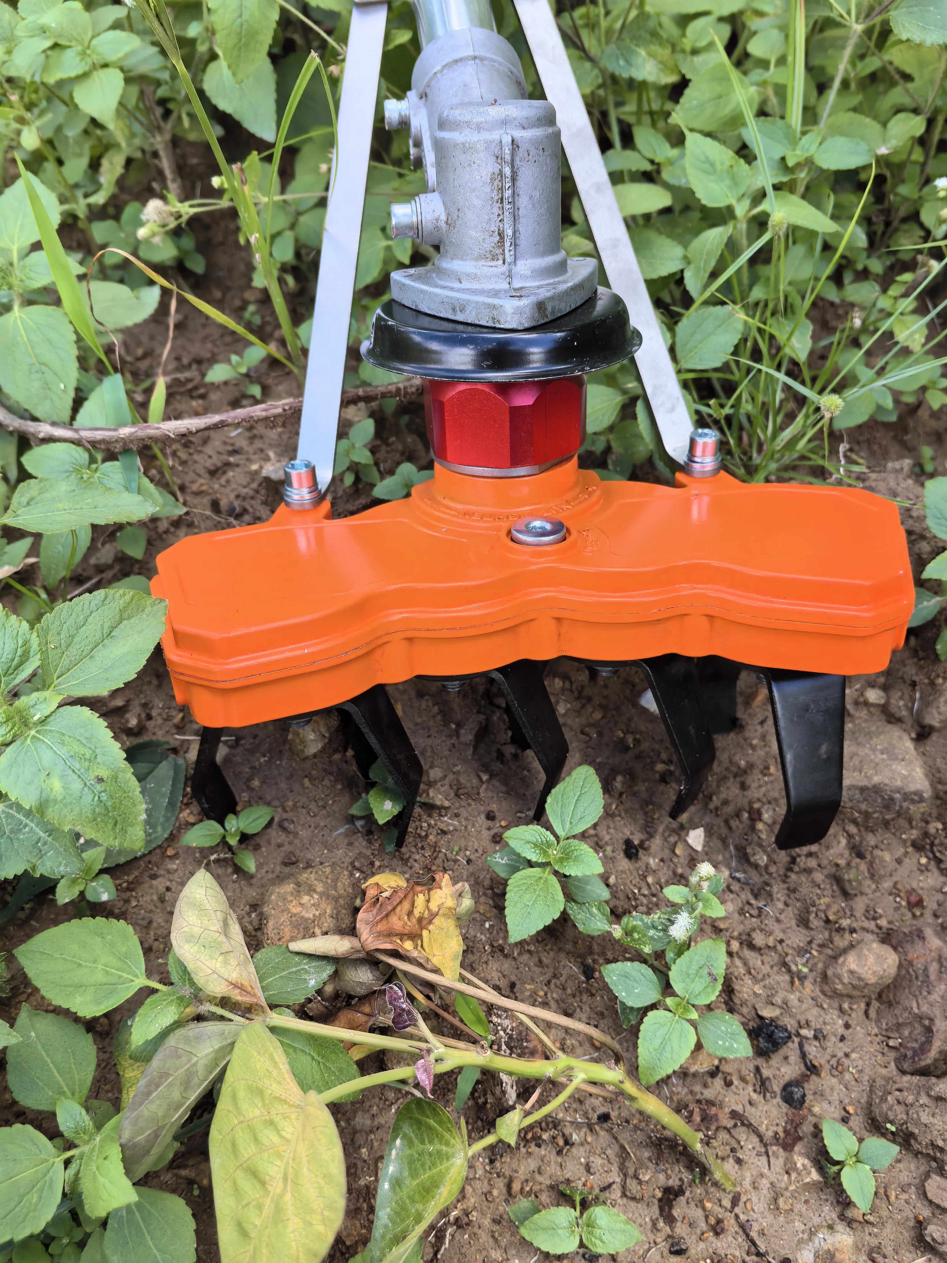 2025 الألومنيوم حالة دائم قوي العالمي الحارث Weeder مرفق آلة تقطيع الفراشي العشب الانتهازي 4 شفرات آلة مجرفة #2