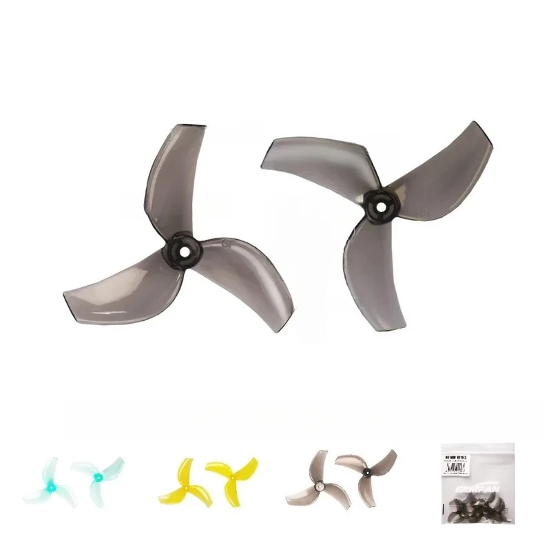 1611 3-Blade Propeller 1.5mm 1mm Mounting Hole أسود/أبيض/برتقالي لطائرات بدون طيار صغيرة Whoop Mobula6 و2 بوصة عالية السرعة