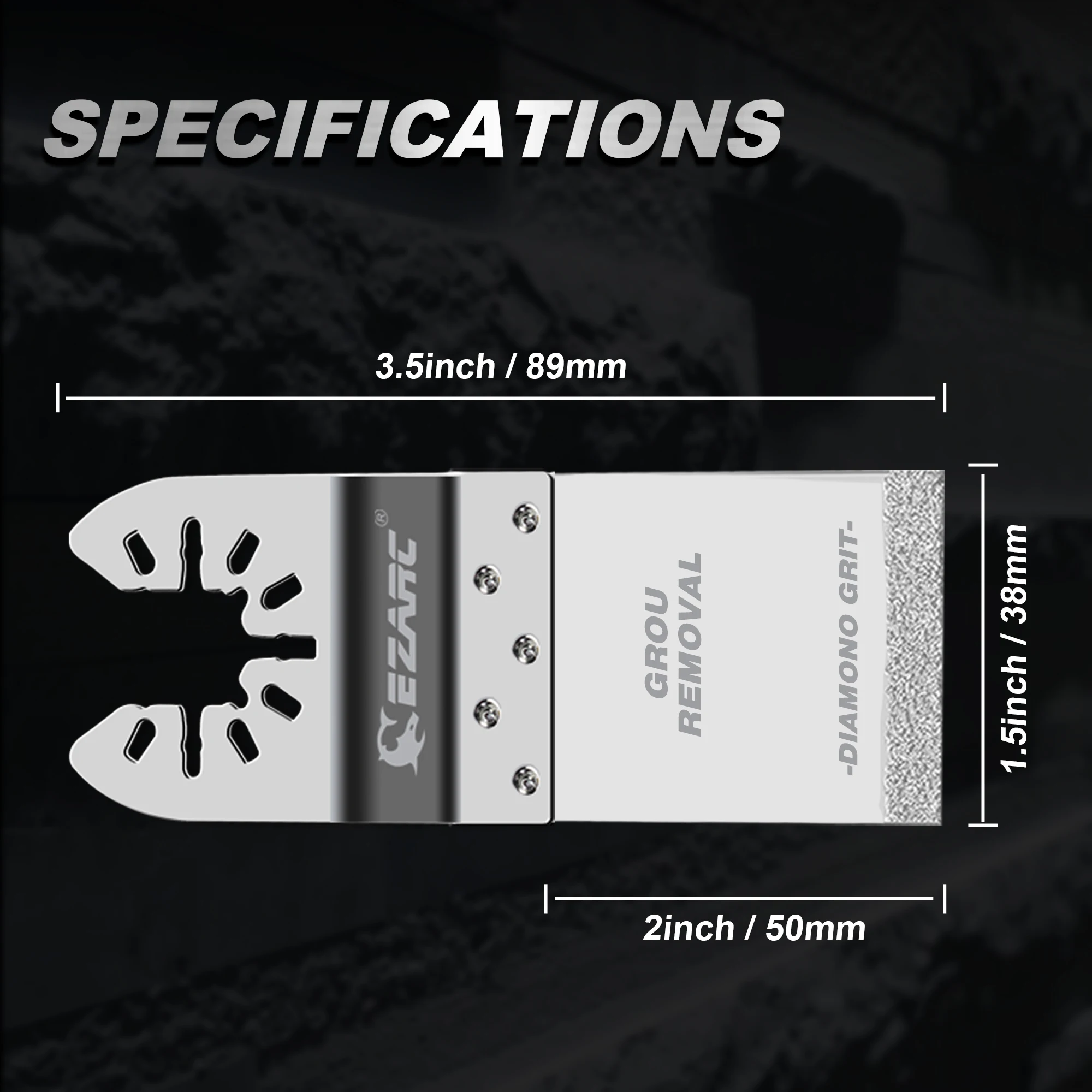 Imagem -03 - Ezarc-diamond Oscillating Blade Grupo Flush Cutting Multitool Saw Blade para Remoção de Argamassa Limpeza Mortar 38 mm 10 Pcs