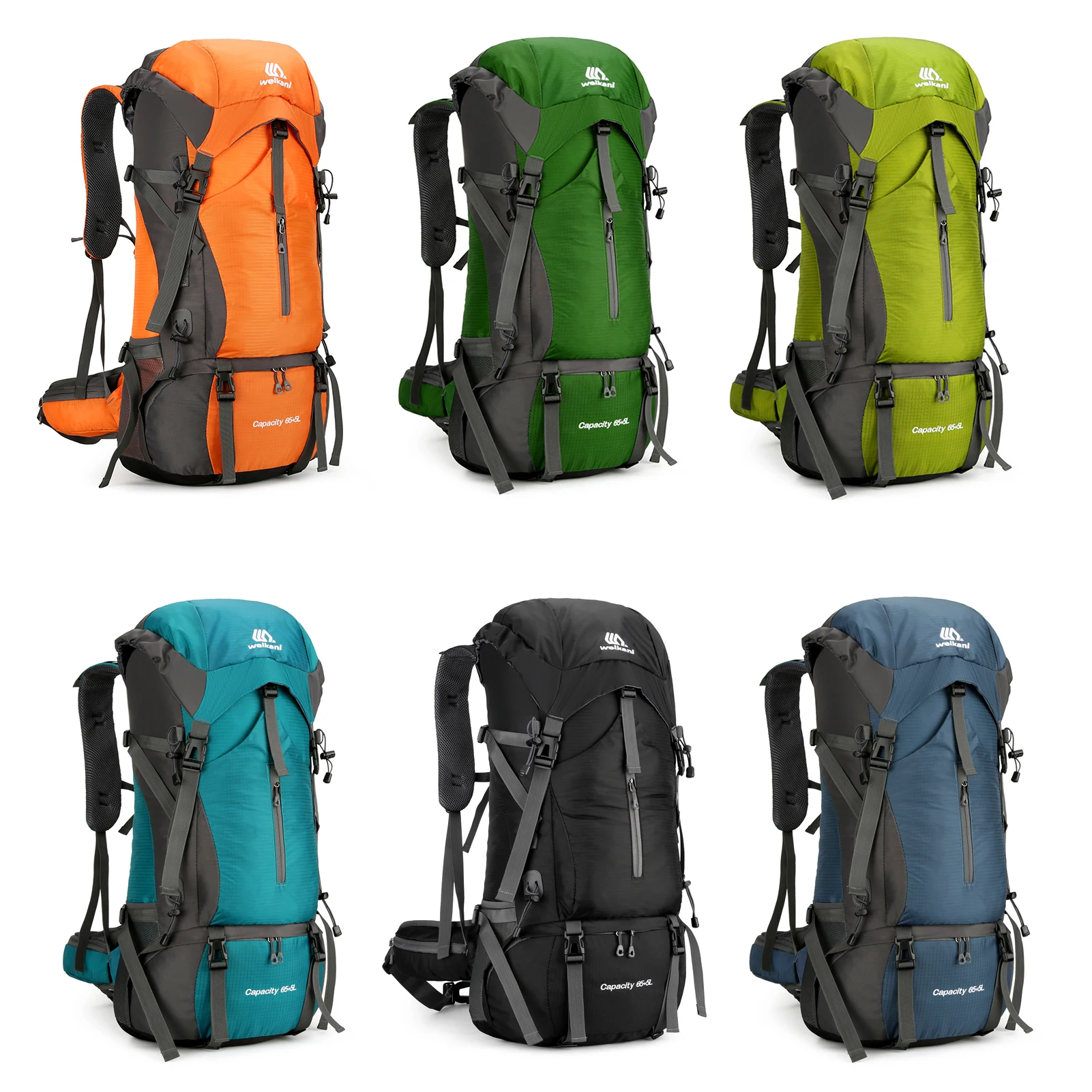 【Nuevo】Mochila de senderismo de 70L Mochila de camping de escalada resistente al agua Mochila de viaje con cubierta para lluvia