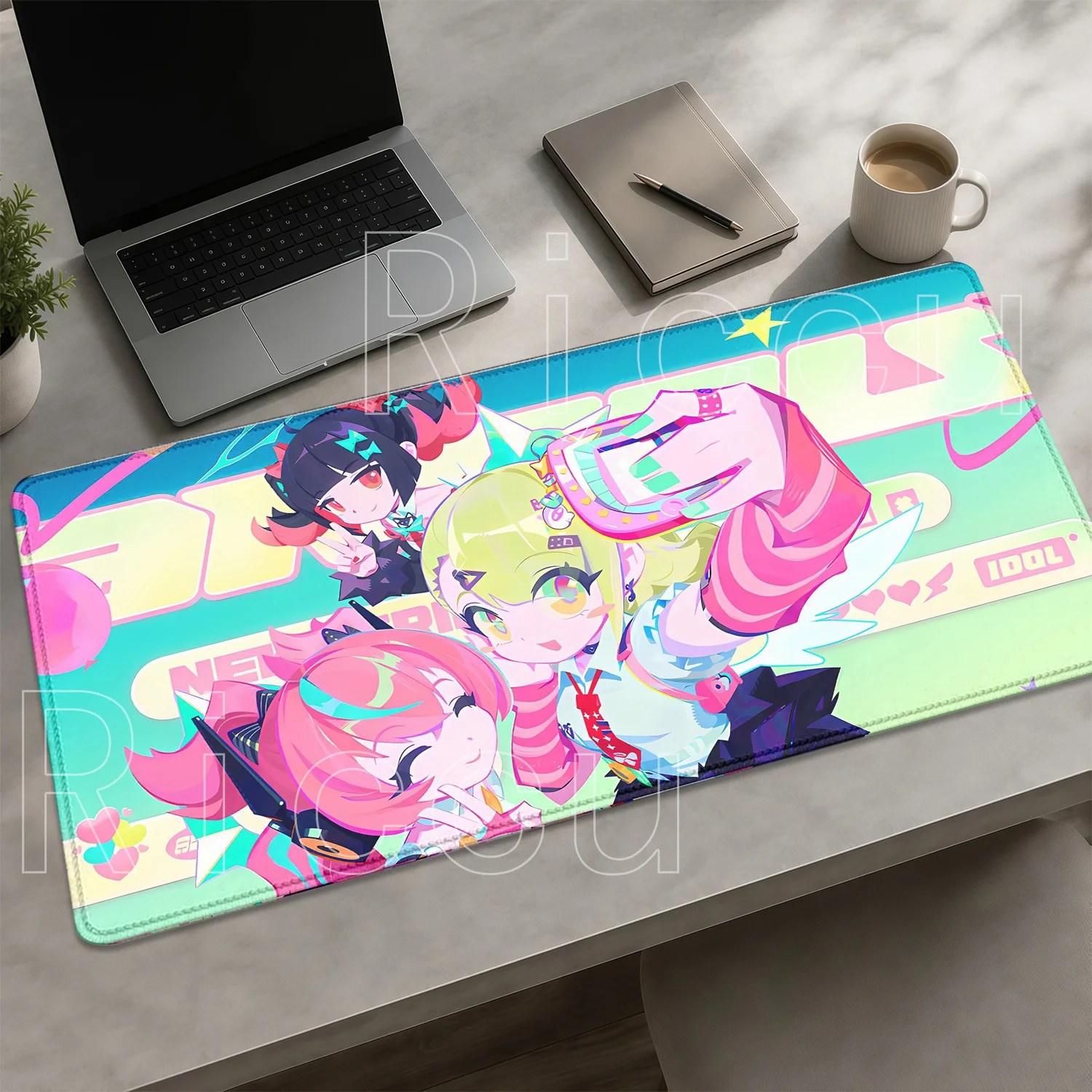 AOD Angels of Delusion Anime Cute Girl Zenless Zone Zero Kawaii Large Mouse Pad ZZZ Aria Sunna Nangong Yu‌ Keyboard XXL Desk Mat