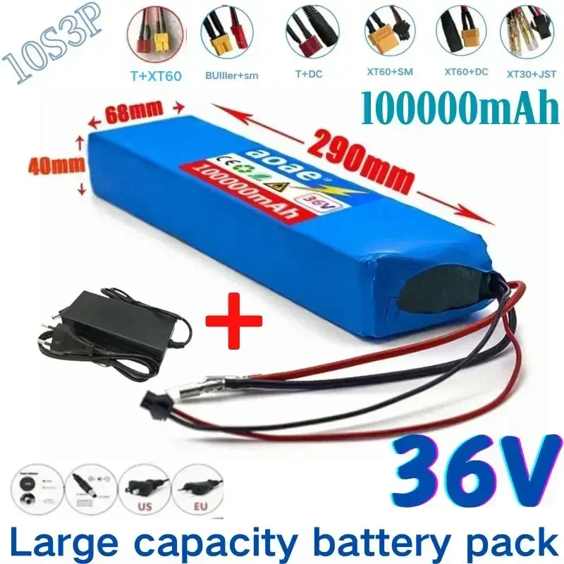 36V 10 s3p  100000mAh 18650 batteria al litio M365 ricaricabile Power modificato bicicletta Scooter veicolo elettrico con BMS