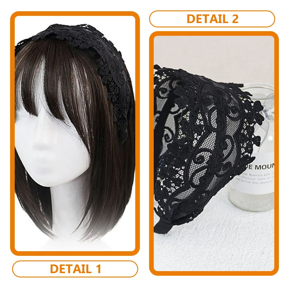 

Women Lace Headband Wide Hairband Elegant Prom Party Wedding Headdress Fashion Hair Accessory Lightweight Stylish Decoration