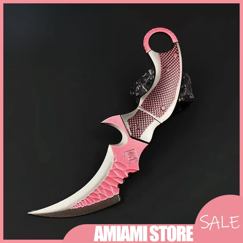 18CM Delta Force  Red Owl Claw Knife Metal Replica Model  Alloy  Pendant Necklace Accessory for Men Tactical Cosplay Gift Toys