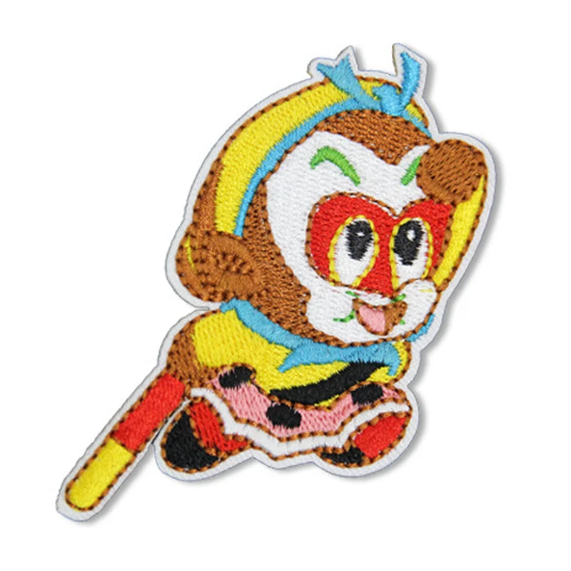 

50pcs/Lot Luxury Anime Embroidery Patch Monkey King Golden Hoop Kids Shirt Bag Clothing Decoration Accessory Craft Diy Applique