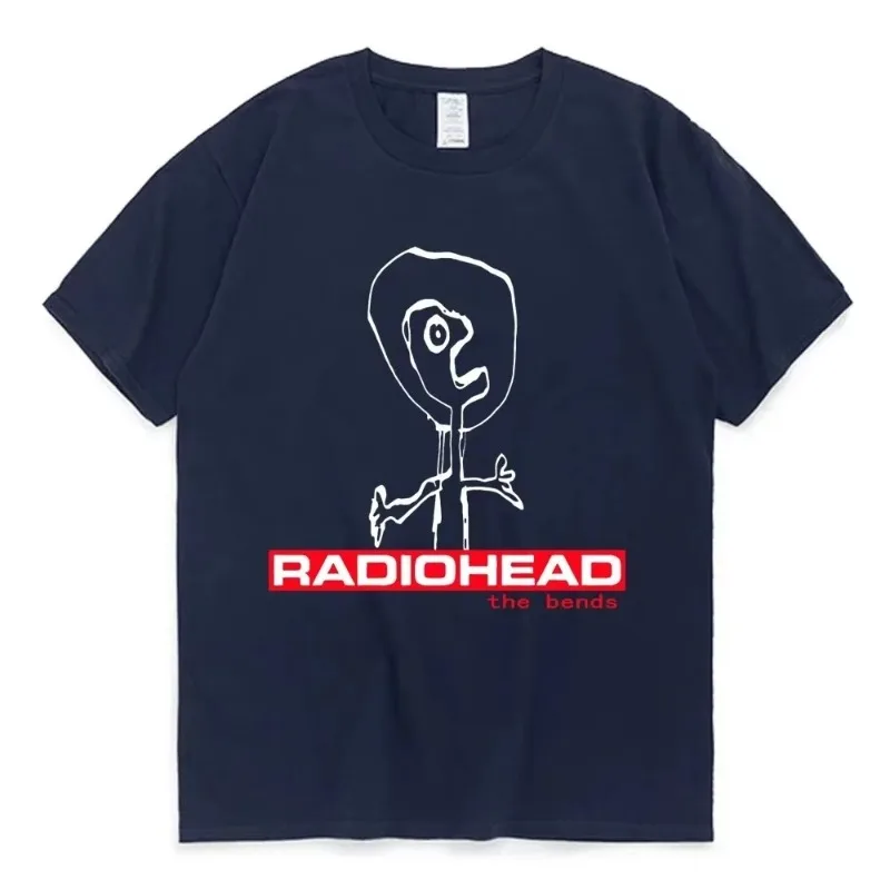 Radiohead The Bends Pure Cotton Printed Men's and Women's Loose Casual Short Sleeved New Personalized Fashion Trend T-shirt