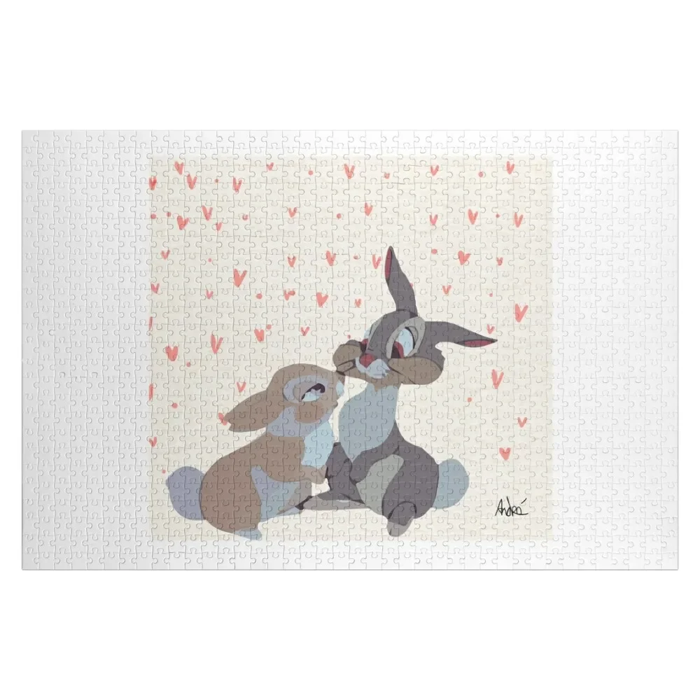 

Thumper Kiss Jigsaw Puzzle Personalized Baby Toy Custom Name Child Toy Puzzle