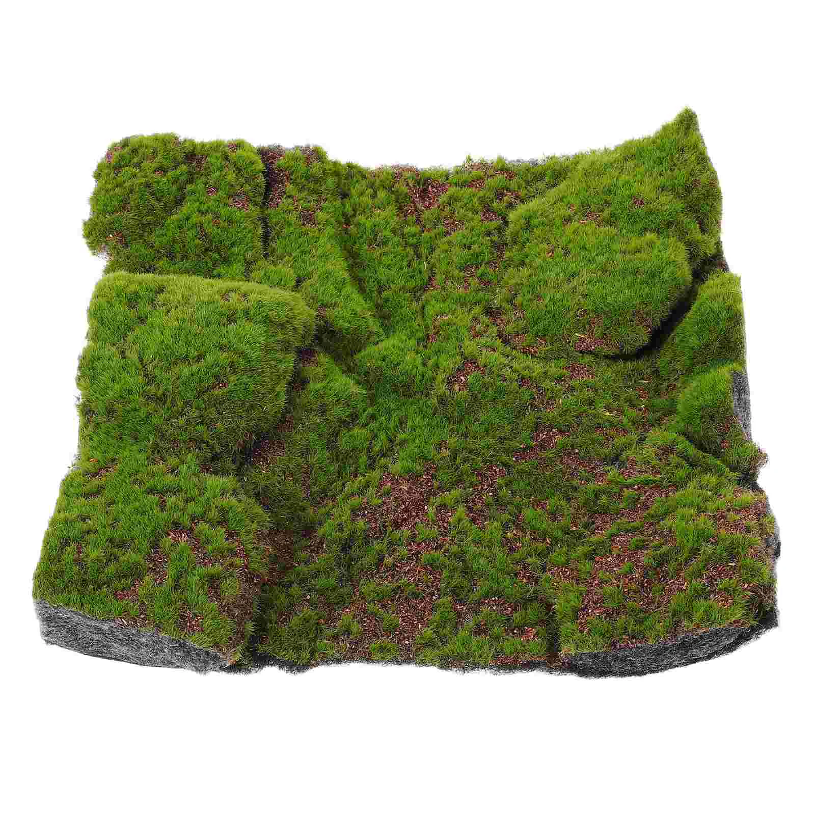 

Decor Simulated Moss Lawn Fake Turf Mats Plate Emulated Imitation Decorative Green Landscaping Prop