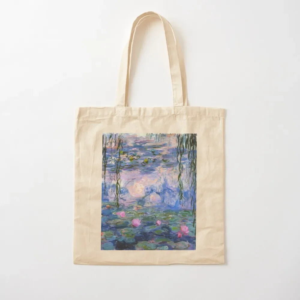 

Water Lilies Monet Tote Bag reusable shopping bag tote bag men Reusable bags Women's shopper