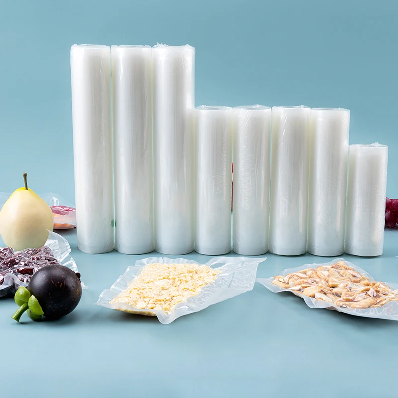 Laimeng 8 Rolls Vacuum Sealer Borse per Il Vuoto di Imballaggio Macchina di Sacchetti di Imballaggio per La Conservazione Degli Alimenti Sous Vide 15 + 20 + 28 Cm * 500 Centimetri R201B