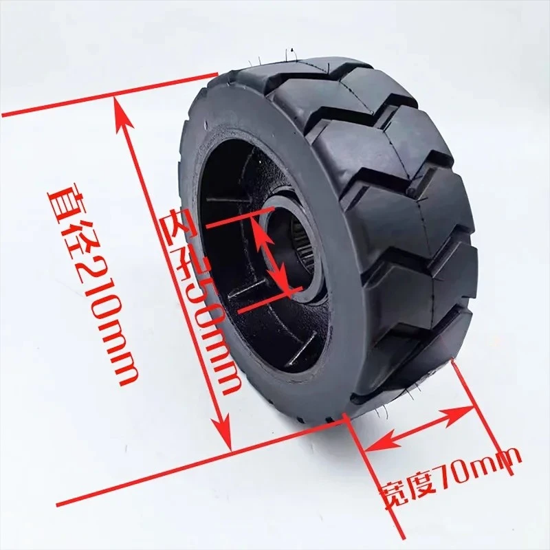 Electric truck drive wheels are suitable for EPT20/15-20ETH walking black rubber PU anti-skid wheels