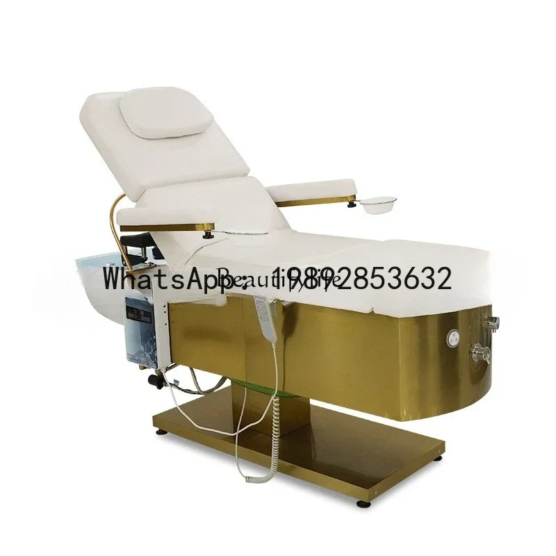 

BB 03.*Light luxury electric lift beauty salon special head treatment integrated full lying flush bed