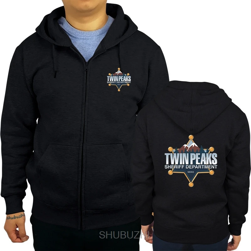 Twin Peaks Sheriff Department fashion brand hoodie men hip-hop cool hoody cotton sweatshirt bigger size sbz602