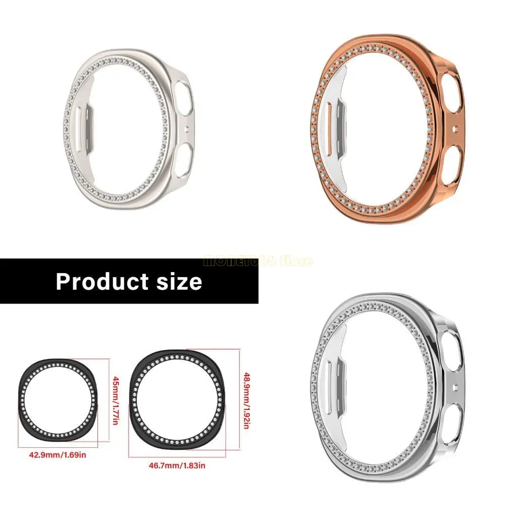 F62C SHELL Bumper Protector Buzel Rings Cubra Shell para relógio 8 44mm 40mm estojo capa à prova arranhões 44 mm