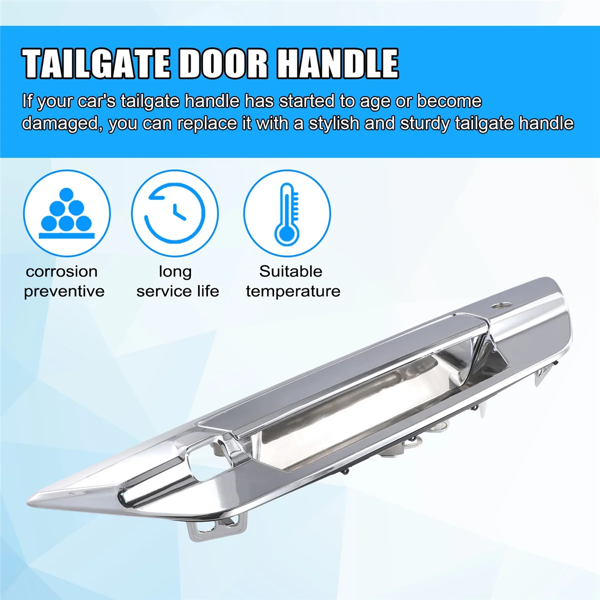 

# 564W 69090-0K110 Ручка задней двери багажника автомобиля, серебристая (серебристая)