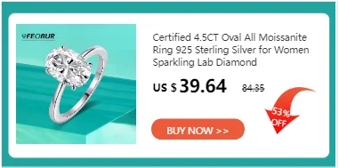 FEOBUR Sparkling 0.2-3CT Moissanite Stud Earring Rose Gold Color 925 Sterling Silver Lab Diamond Ear Studs Women Party Jewelry