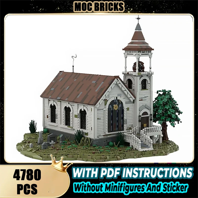 

Popular Game Model Moc Building Bricks Western Redemption Church Technology Modular Blocks Gift Christmas Toys DIY Sets Assembly