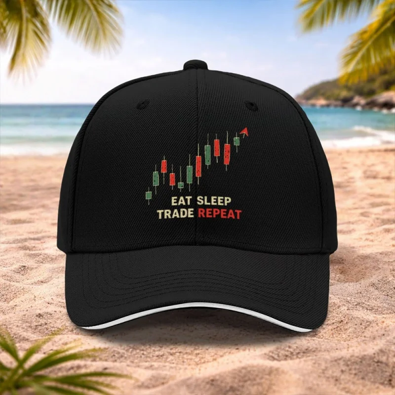 Stock Trading K-Line Chart Baseball Cap – Lightweight Adjustable Unisex Cap for Traders, Runners & Sports Enthusiasts