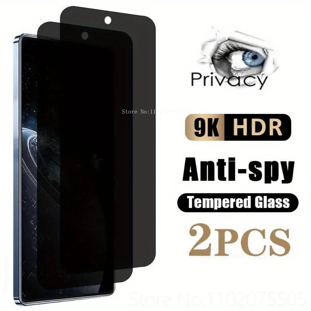 2Pcs Privacy Anti-Spy Tempered Glass for Infinix Hot 60 ProPlus 60 Hot 40 Pro Screen Protector Hot 50 ProPlus 4G 50i 30 Play NFC