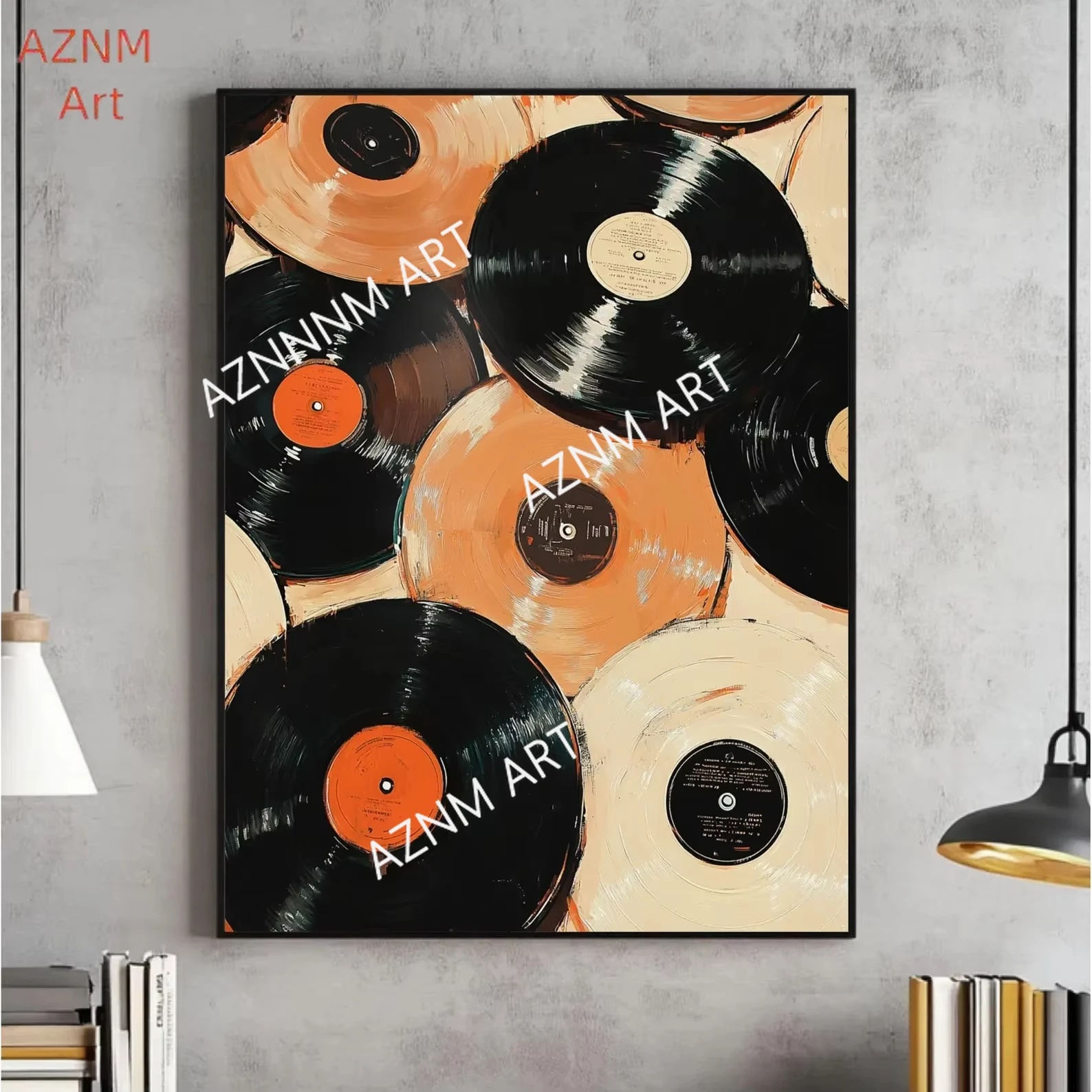 Vintage Record Eclectic Wall Art, Trendy Art, Retro Printable, Eccentric Prints, Music Poster