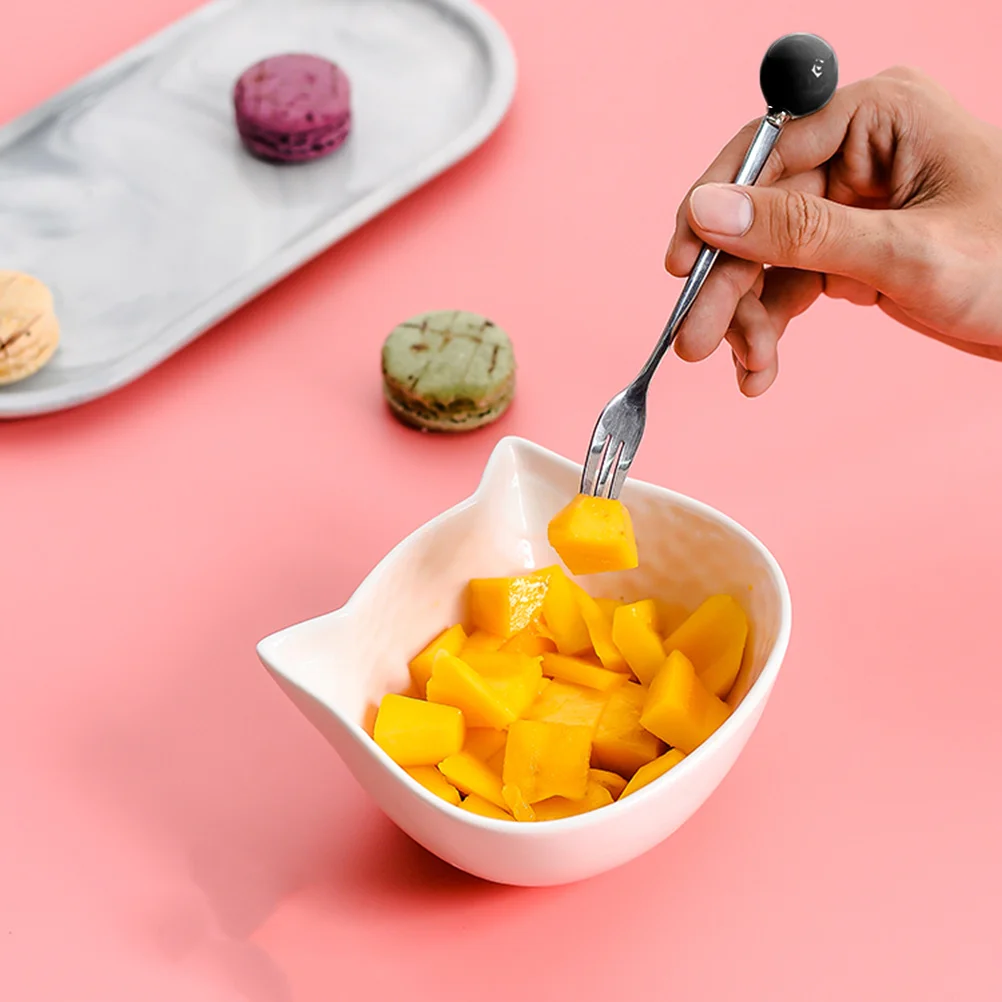 

6 Pcs Premium Quality Flatware Ice Cream Fork Restaurant Dessert Home Tableware Mini