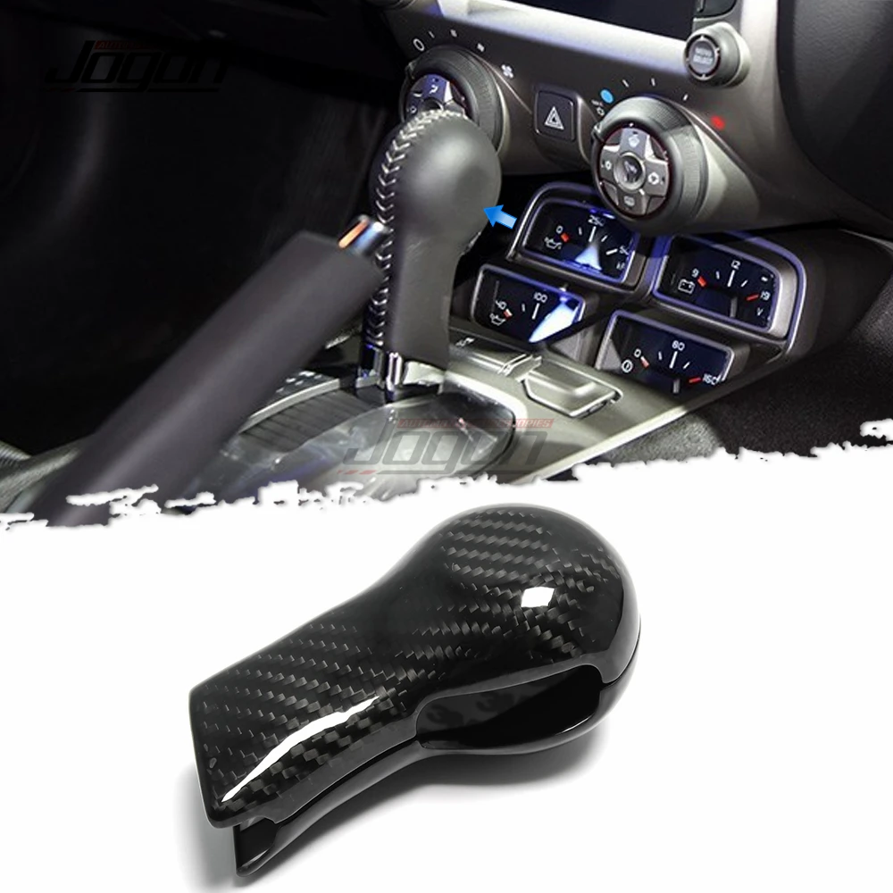 

Carbon Fiber Car Interior Center Gear Shift Head Knob Panel Cover Trim For Chevrolet Camaro LT1 Turbo ZL1 2016-2021