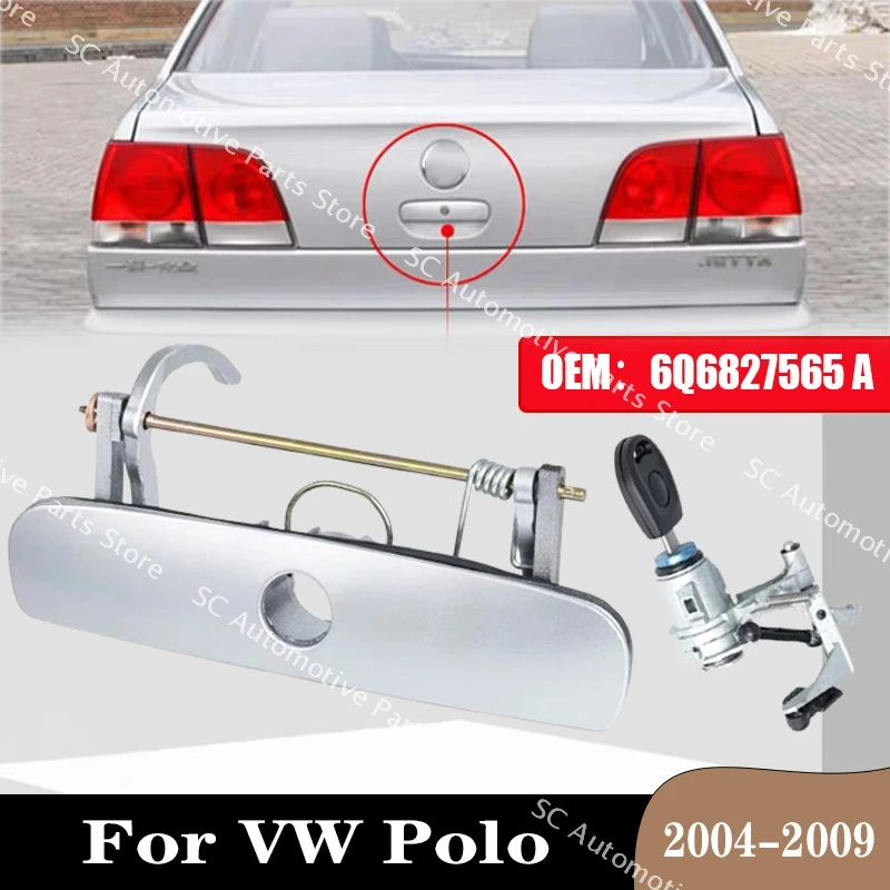 

Для VW Volkswagen Polo 2004-2009 ручка задней двери хэтчбек дверная ручка с замком + 2 ключа 6Q 6827565 1GD 827297